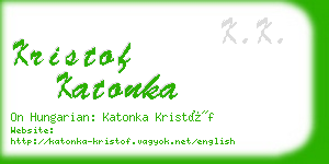 kristof katonka business card